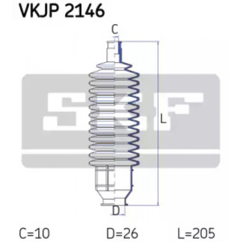 VKJP 2146 SKF - Пильовик привідного валу